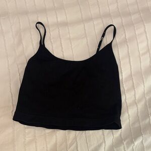 Garage Black Tank Top Cropped